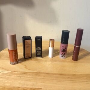 Set of six mini trial sizes luxury and high-end lipsticks and blush NEW